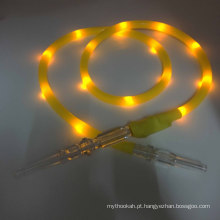 Mais recente 1.8m amarelo LED lanterna Silicone Hookah Shisha Mangueira (ES-HH-015-3)